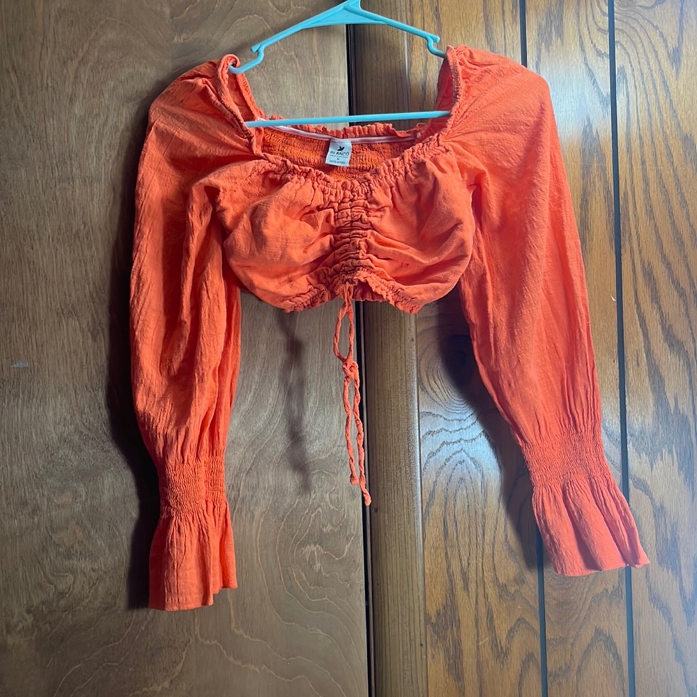 Orange crop top